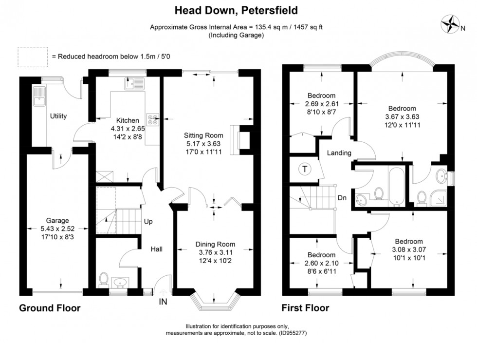 Floorplan for Head Down, Petersfield, Hampshire