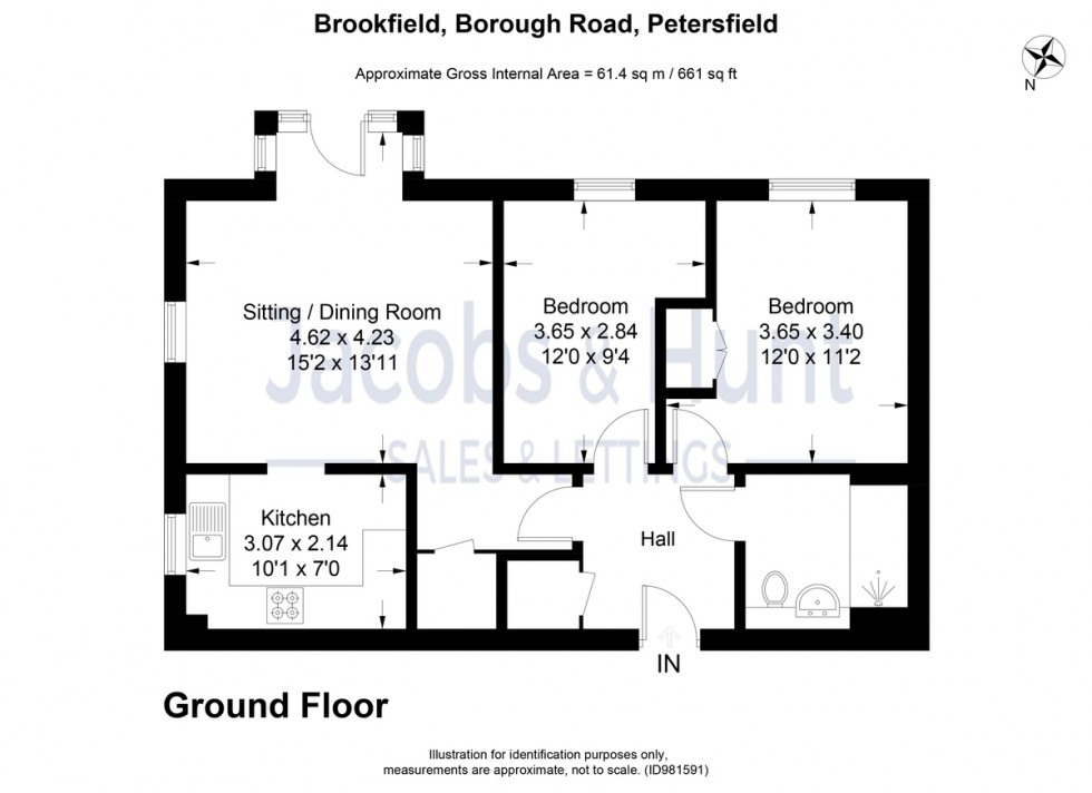 Floorplan for Borough Road, Petersfield, Hampshire
