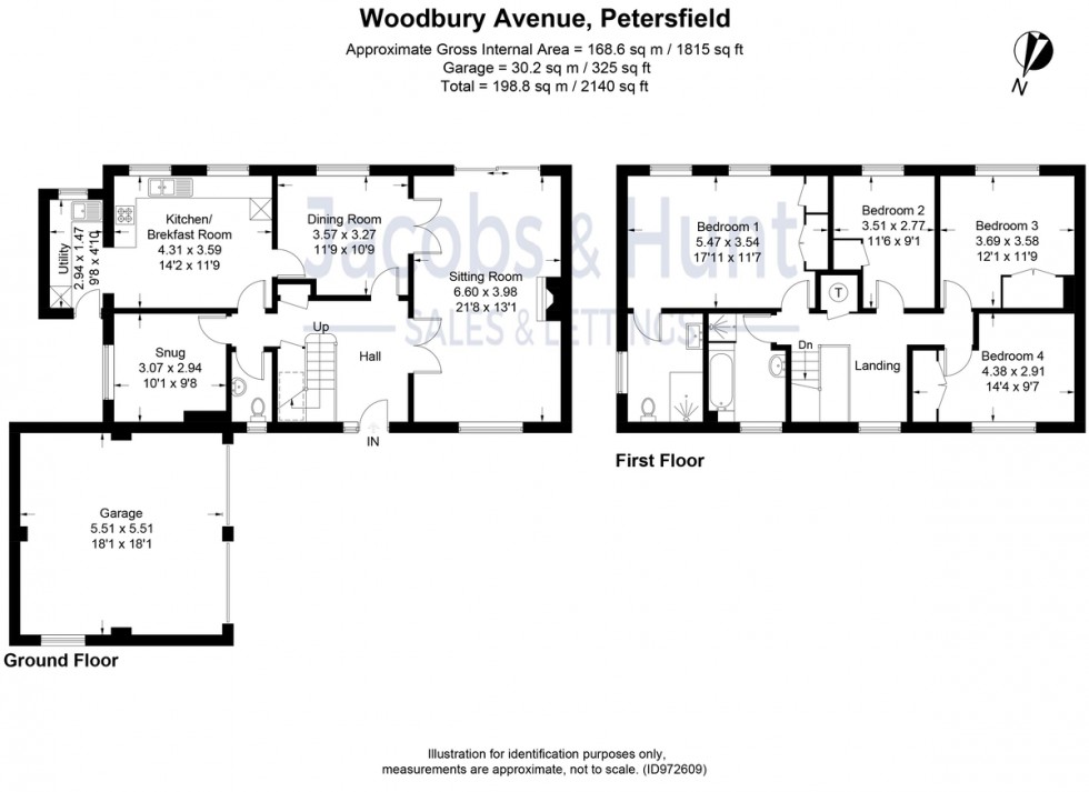 Floorplan for Woodbury Avenue, Petersfield, Hampshire