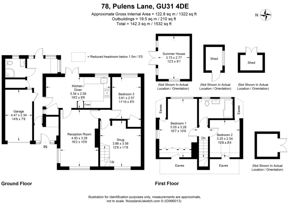 Floorplan for Pulens Lane, Petersfield, Hampshire