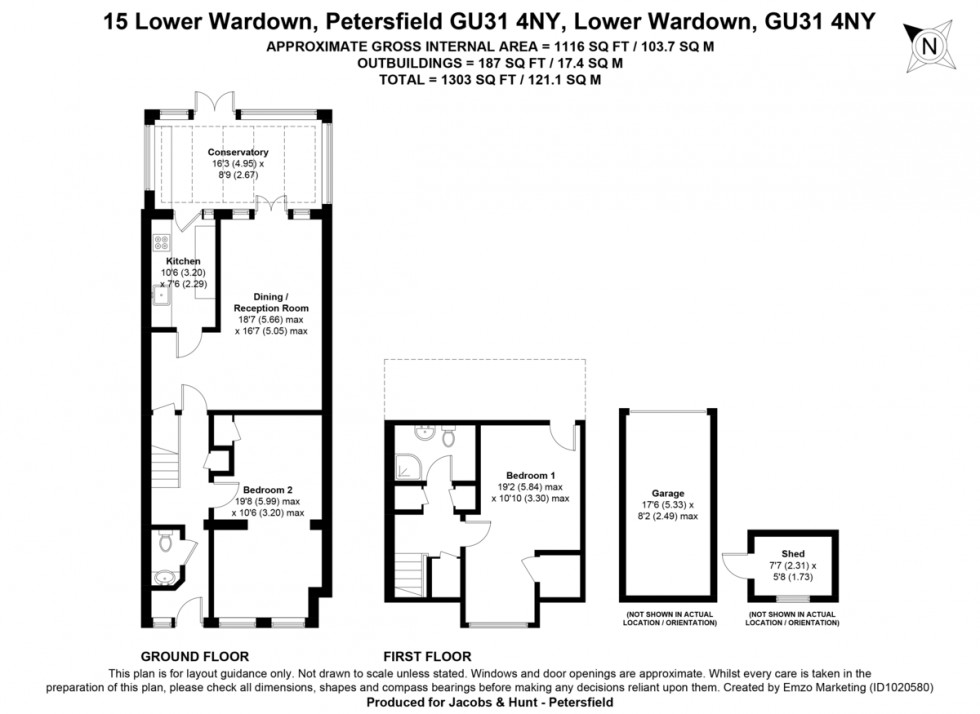 Floorplan for Lower Wardown, Petersfield, Hampshire