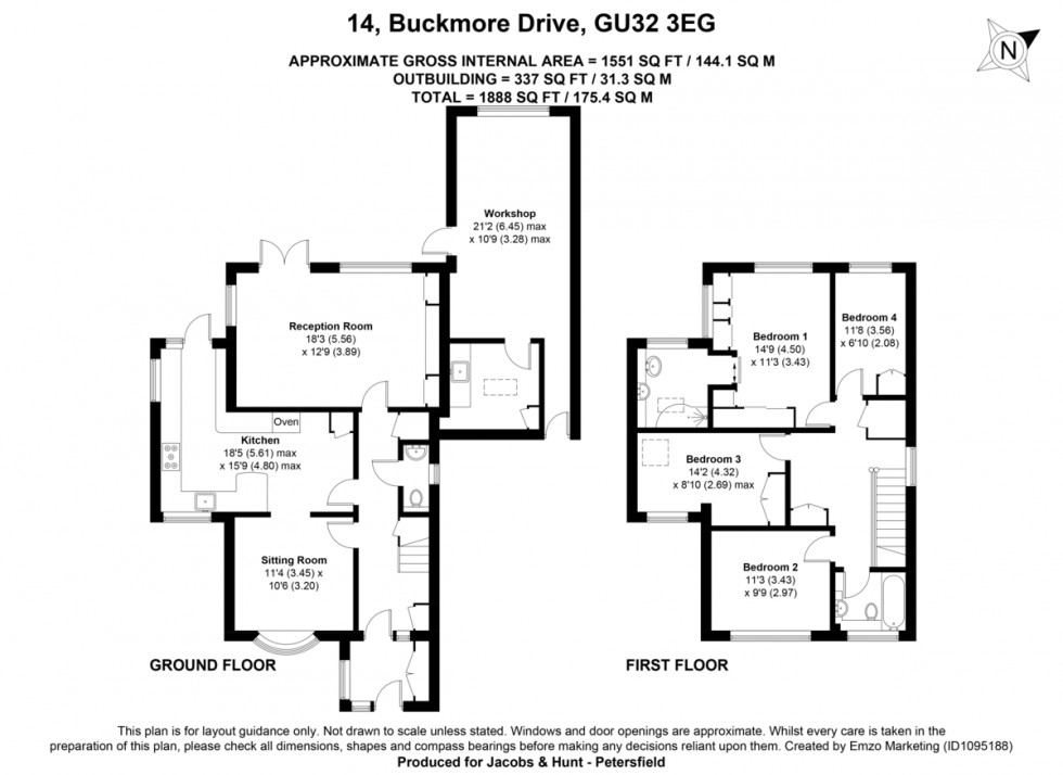 Floorplan for Buckmore Avenue, Petersfield, Hampshire