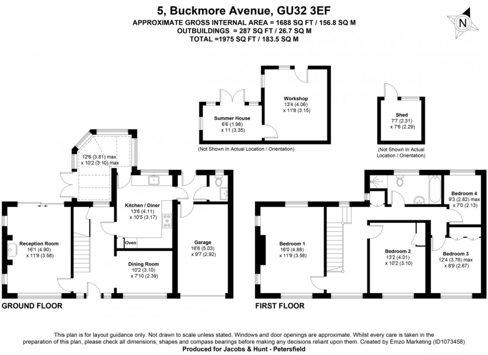 Floorplan for Buckmore Avenue, Petersfield, Hampshire