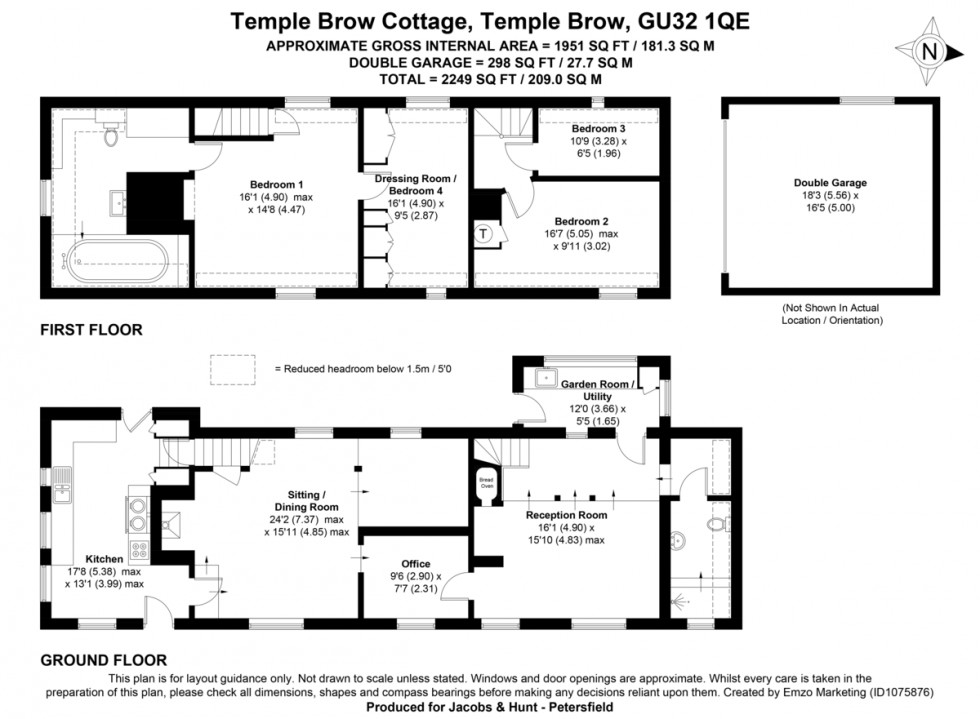 Floorplan for Temple Brow, East Meon, Hampshire