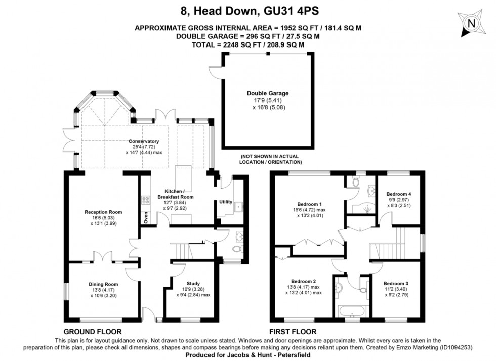 Floorplan for Head Down, Petersfield, Hampshire